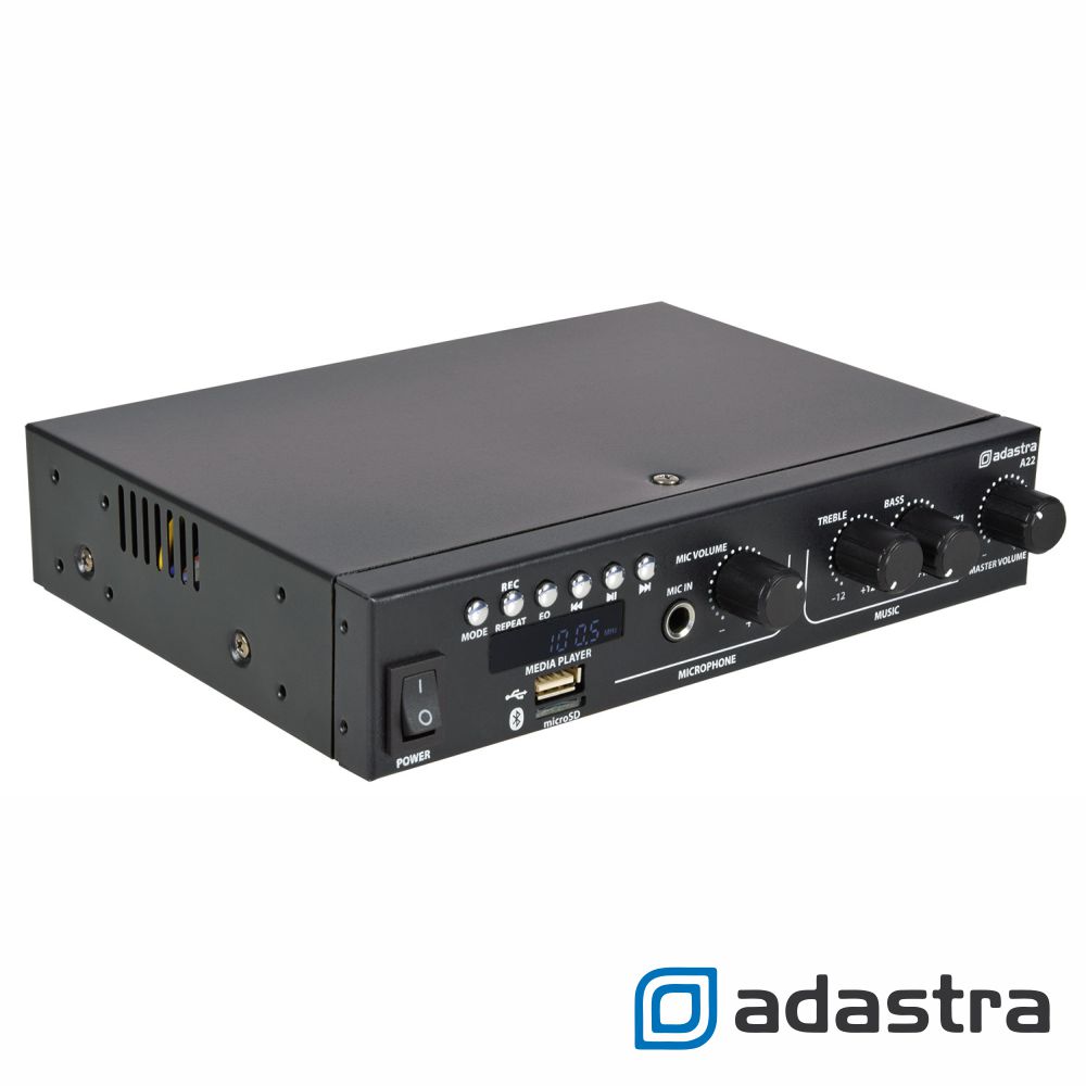 Amplificador Stereo 2x55W USB/MicroSD/FM/BT ADASTRA