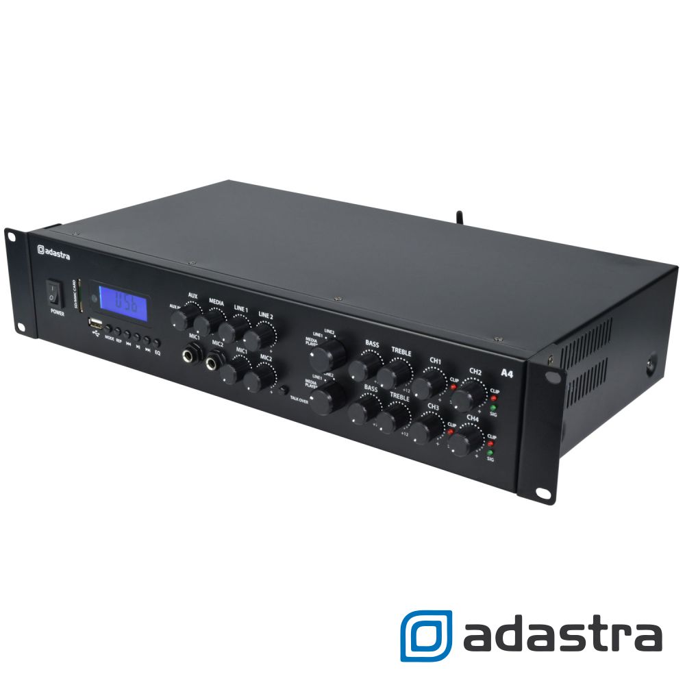Amplificador Stereo 4x200W USB/SD/BT ADASTRA