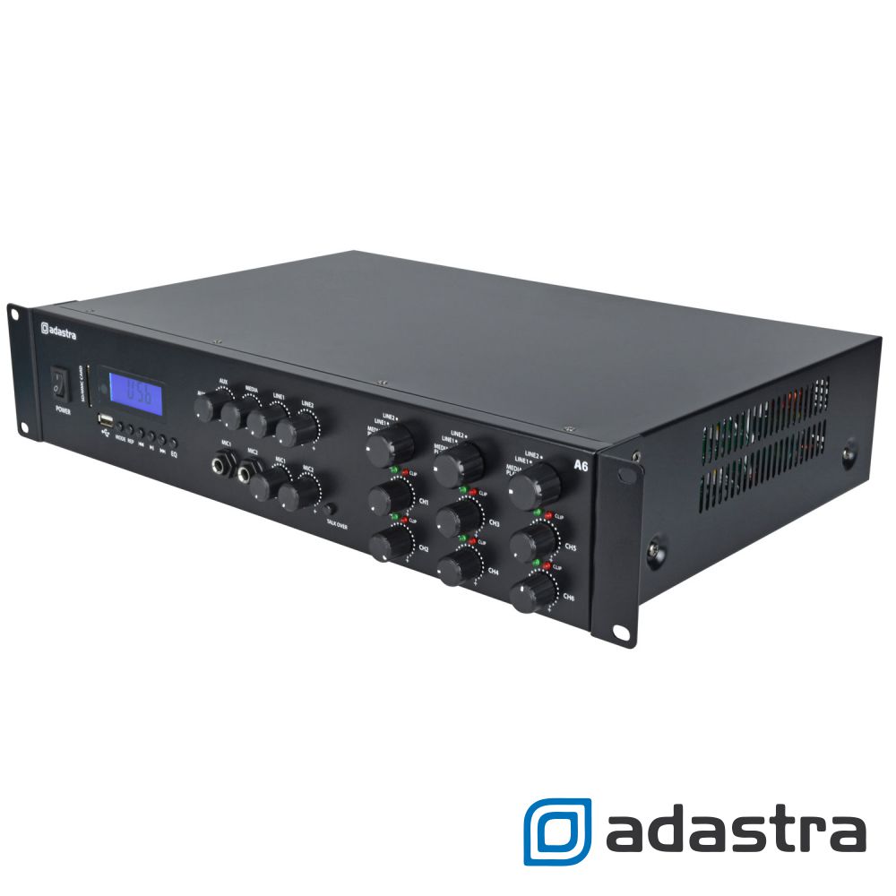 Amplificador Stereo 6x200W USB/SD/FM/BT ADASTRA