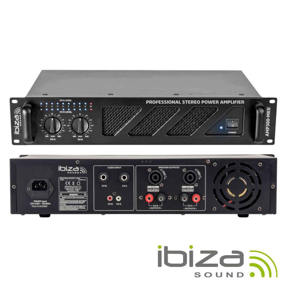 AMPLIFICADOR ÁUDIO 19" 2X240W IBIZA