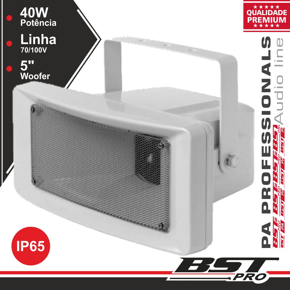 ALTIFALANTE CORNETA PA 100V 40W 5" IP65 ABS BRANCO