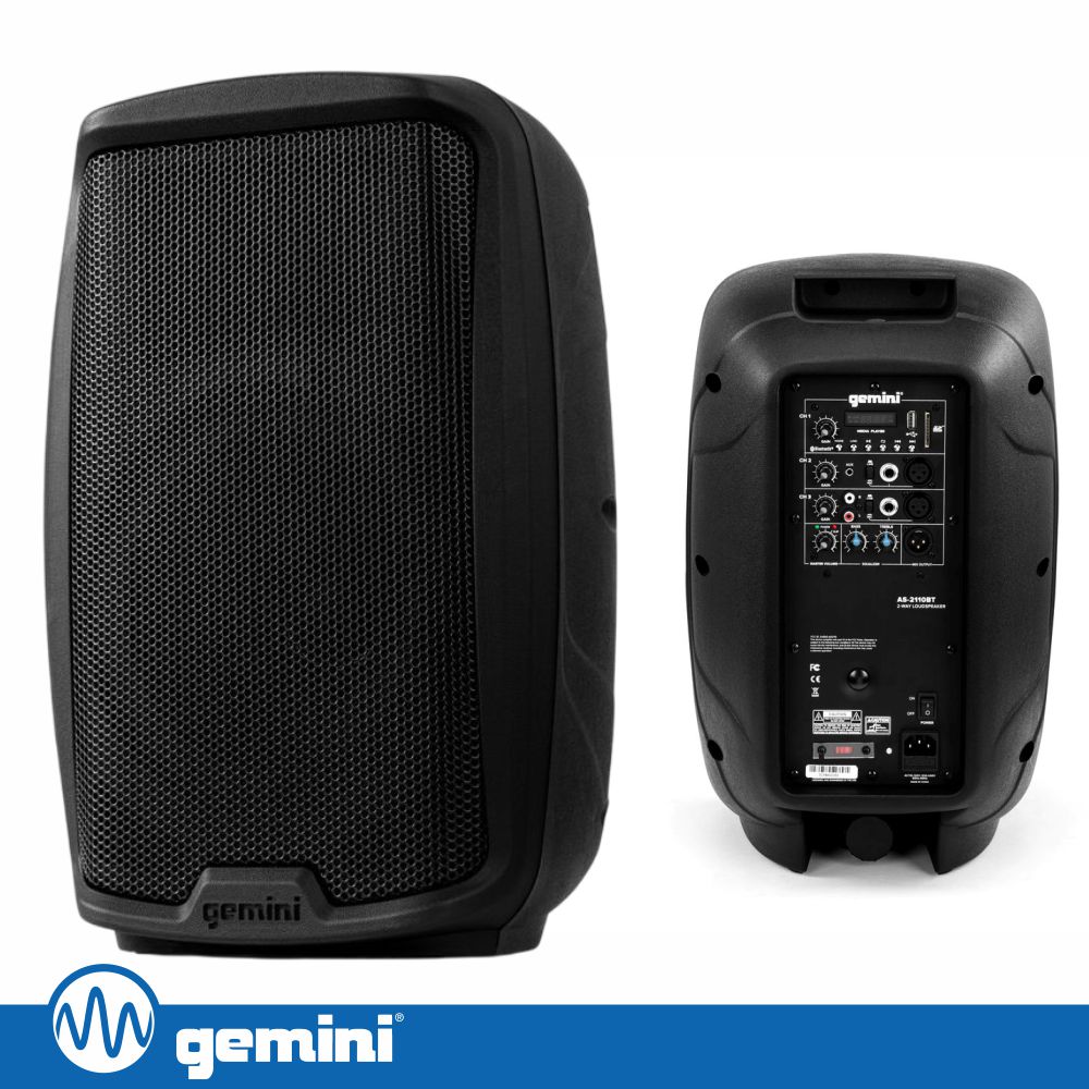 Coluna Amplificada 10" 1000W USB/SD/AUX/BT/TWS GEMINI