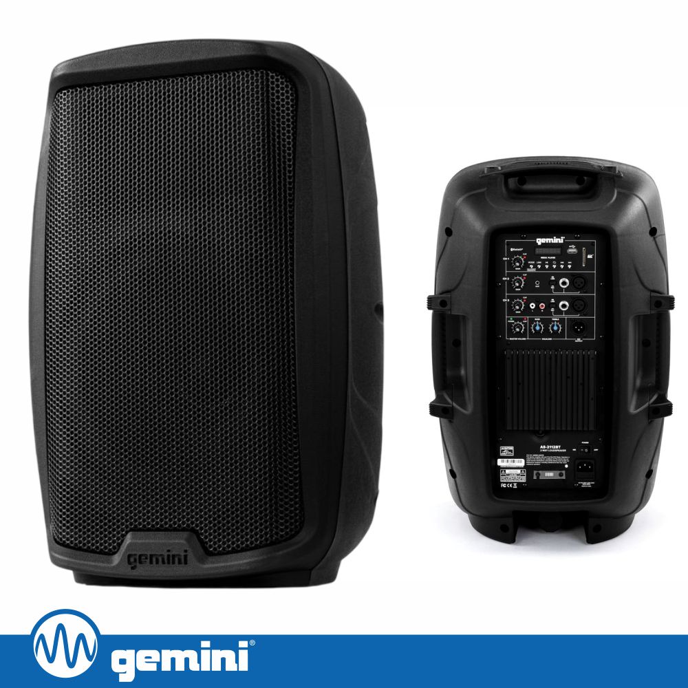 Coluna Amplificada 12" 1500W USB/SD/AUX/BT/TWS GEMINI