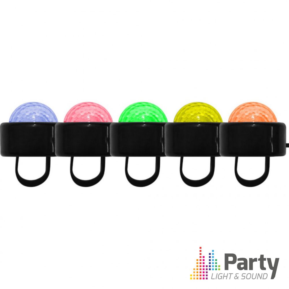 Conjunto de 5 Anéis LED RGB PARTY