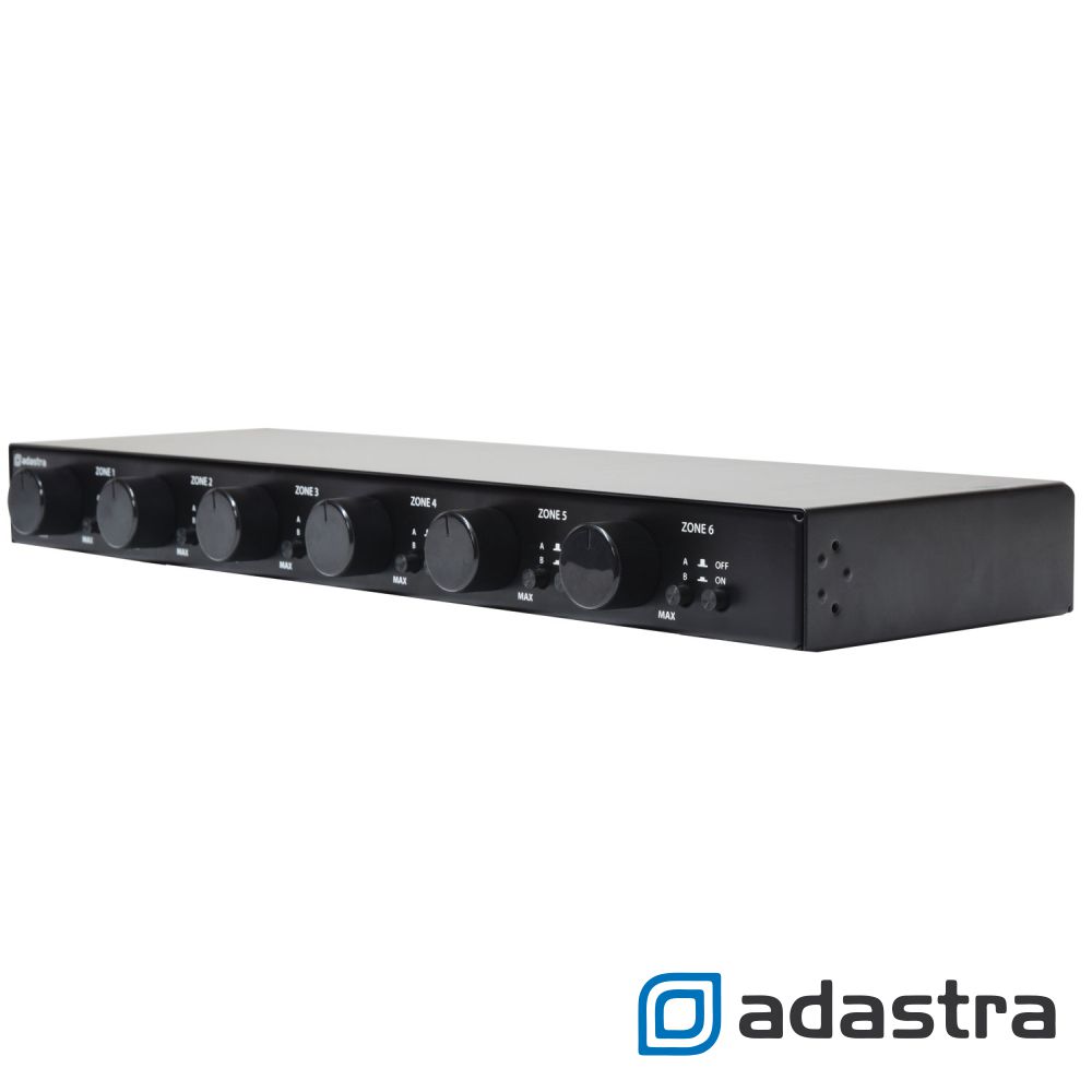 Atenuador/Comutador 100V Rack 19" 1U 6x30W ADASTRA