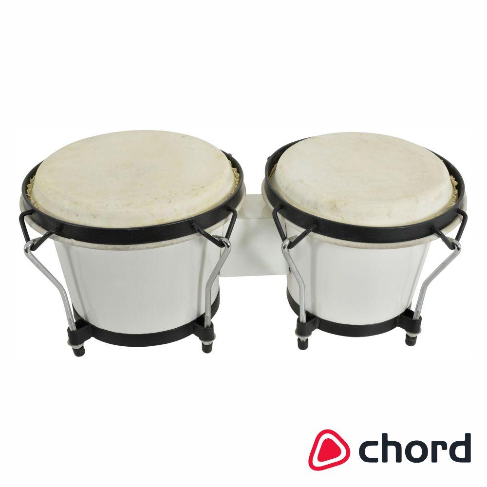 Bongos 6.5"/7.5" Branco C/ Bolsa CHORD
