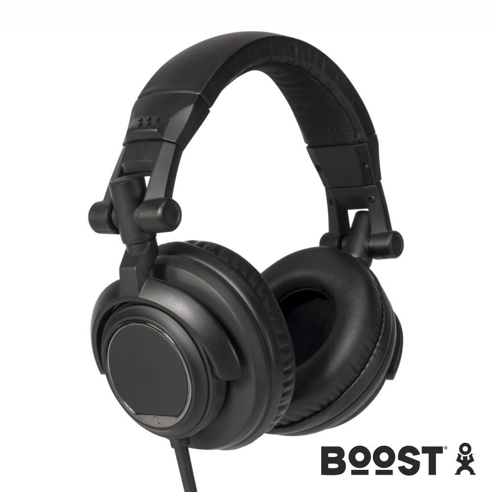 Auscultadores DJ Articulados Pretos BOOST