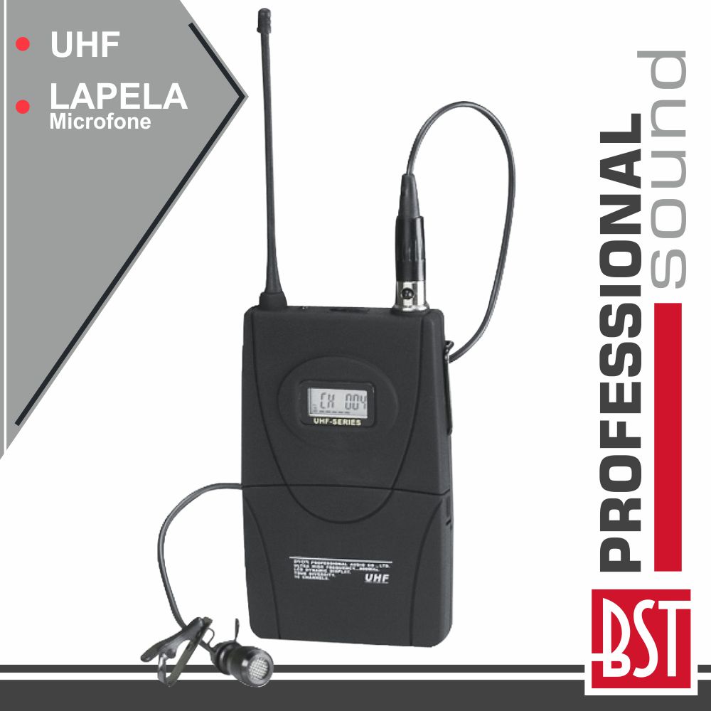 MICROFONE LAPELA S/ FIOS  UHF P/ UDR-110 E UHF-2400 BST