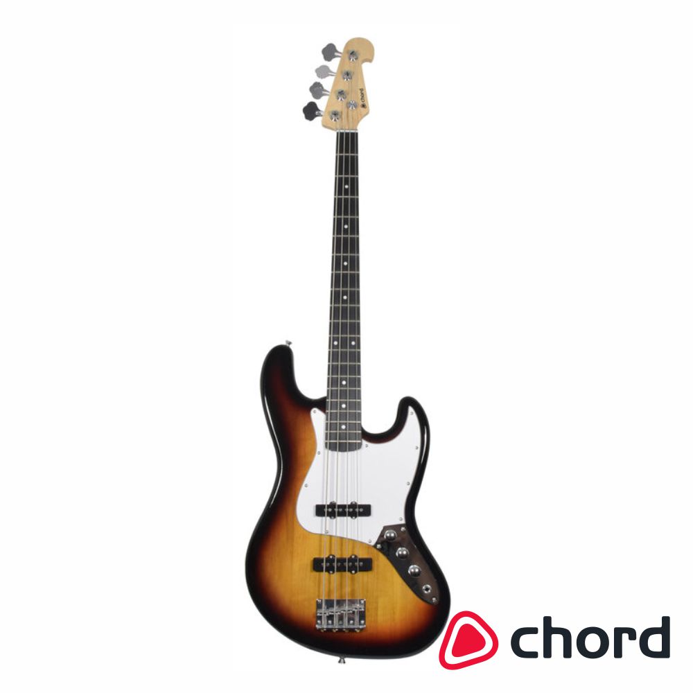 Baixo Elétrico 2 Pickups Single Coil Sunburst CHORD