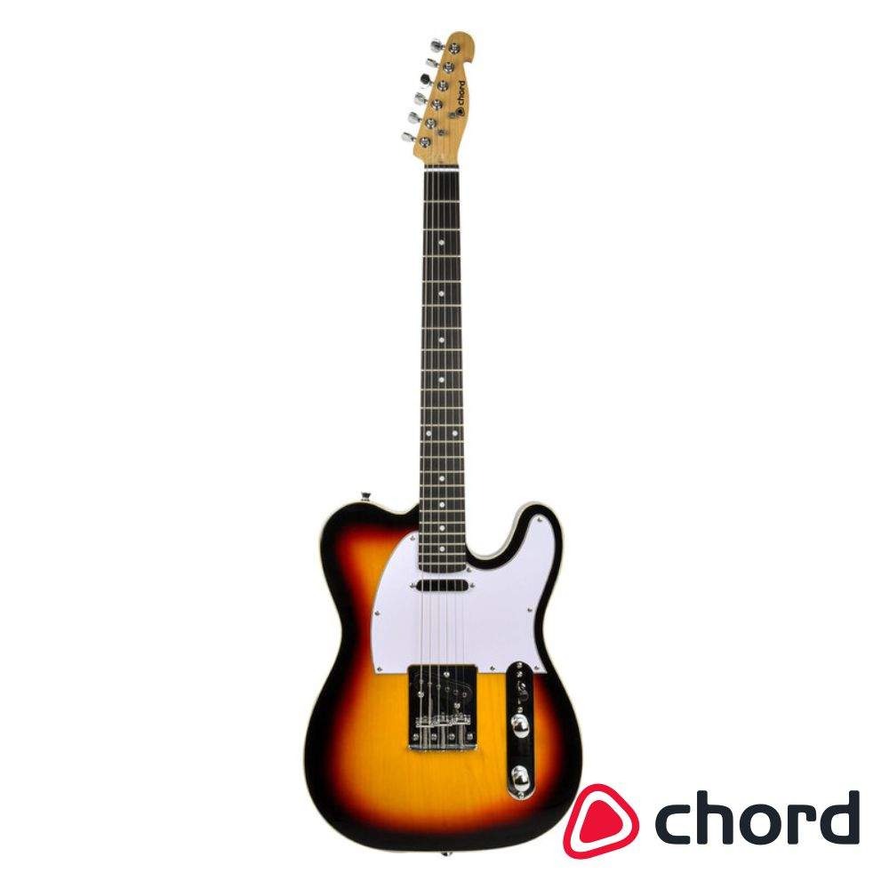 Guitarra Elétrica 2 Pickups Single Coil Sunburst CHORD