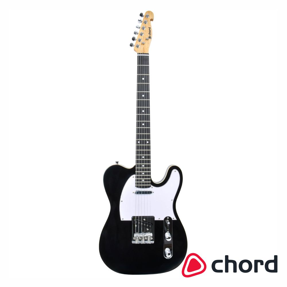 Guitarra Elétrica 2 Pickups Single Coil Preto CHORD