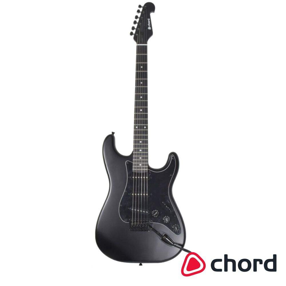 Guitarra Elétrica 3 Pickups Single Coil Preto Mate CHORD