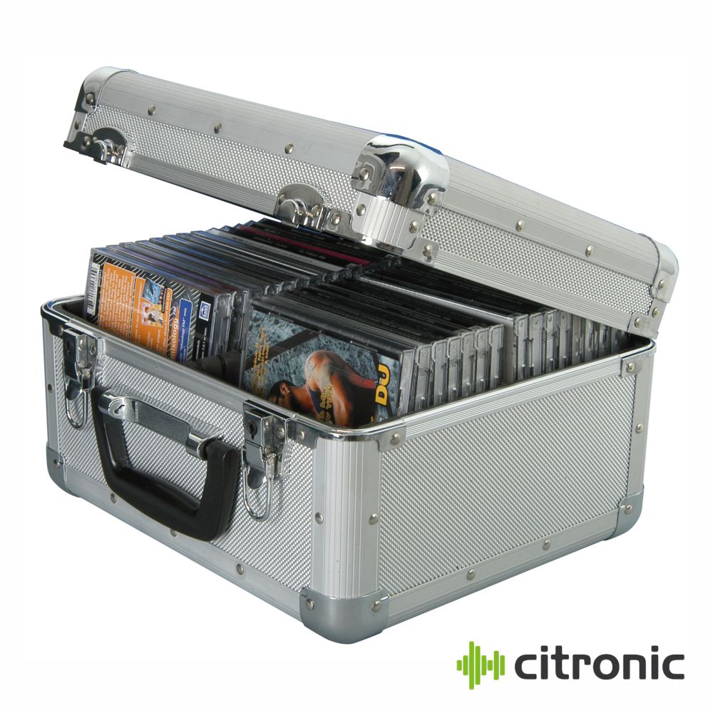 Flight Case Em Alumínio Para 40 CDs CITRONIC