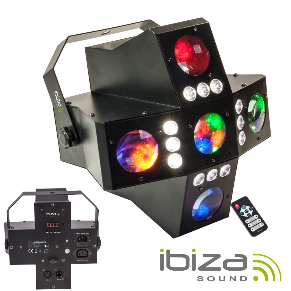 Projetor Luz 2em1 RGBA LED DMX IBIZA
