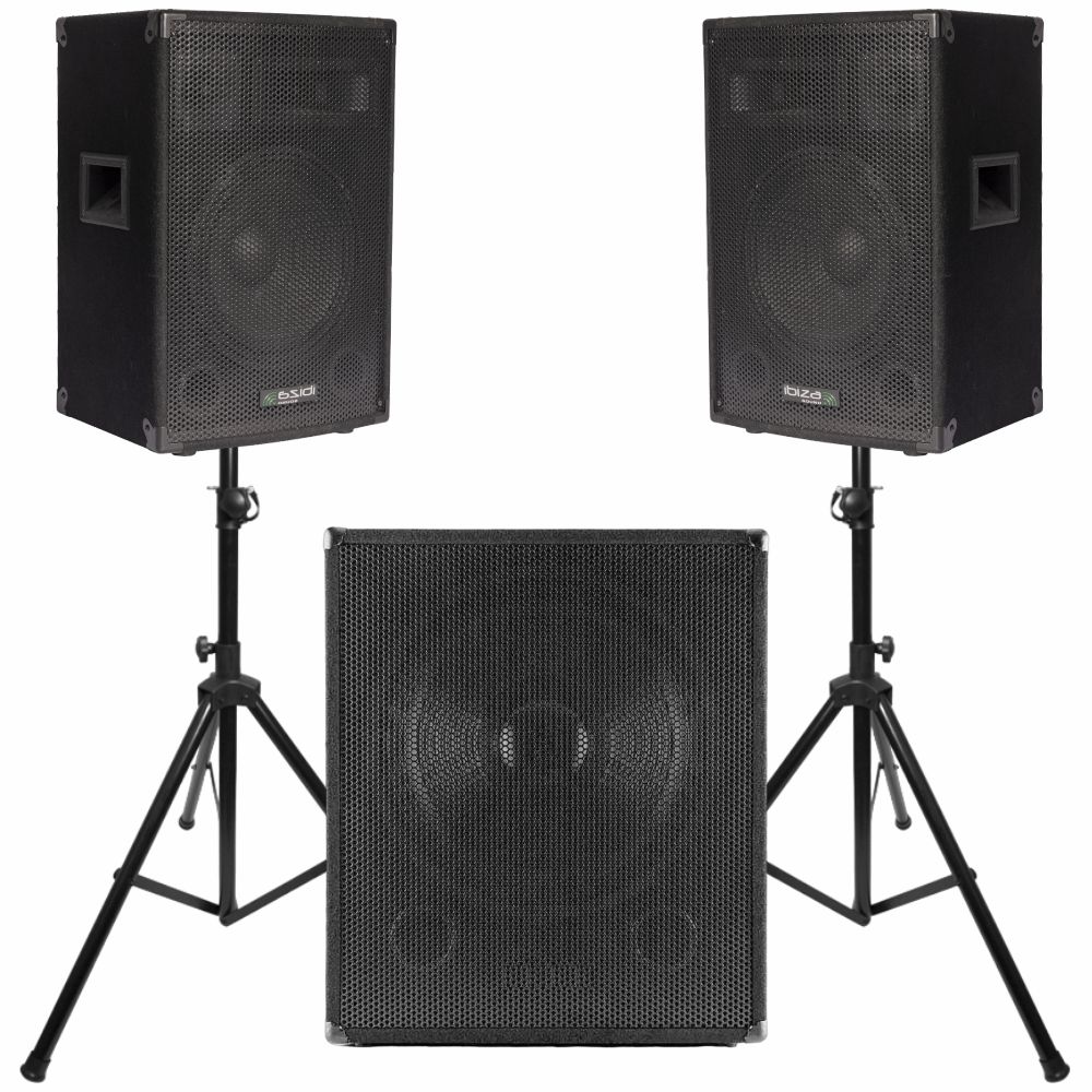 Conjunto Som Bi-Amplificado 2200W