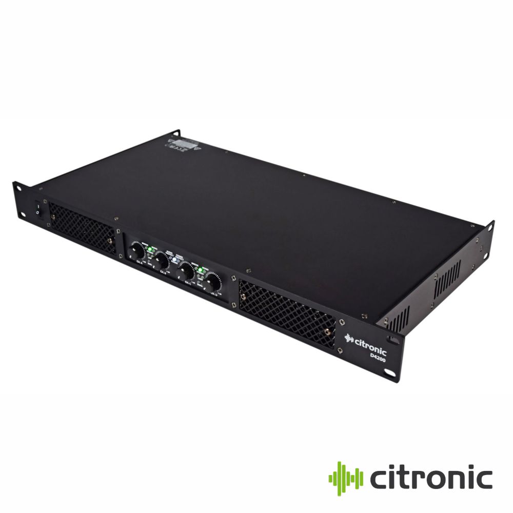 Amplificador Áudio 19" 4x200W 4 Canais CITRONIC