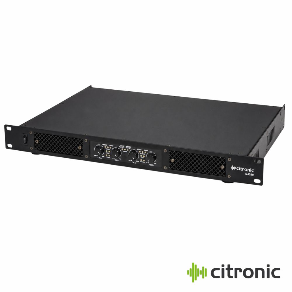 Amplificador Áudio 19" 4x350W 4 Canais CITRONIC