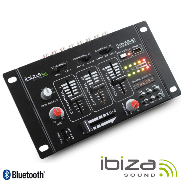 MESA DE MISTURA 4 CANAIS 7 ENTRADAS USB/BT IBIZA