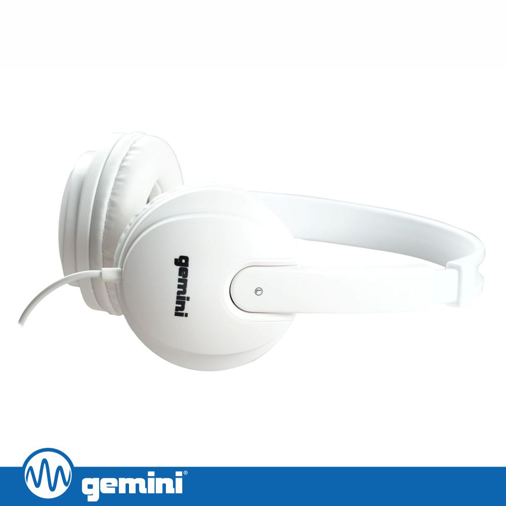 Auscultadores DJ Branco GEMINI