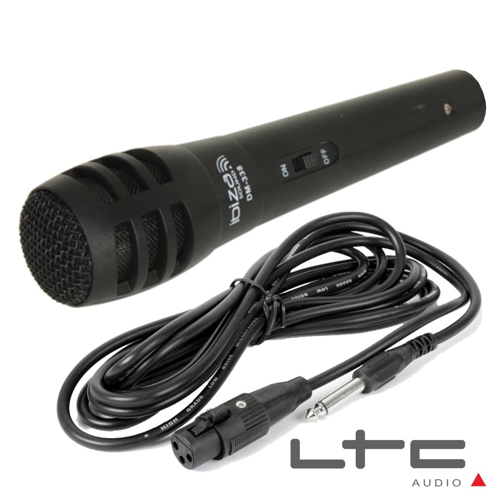 MICROFONE DINÂMICO UNIDIRECIONAL C/ CABO 100HZ-13KHZ LTC