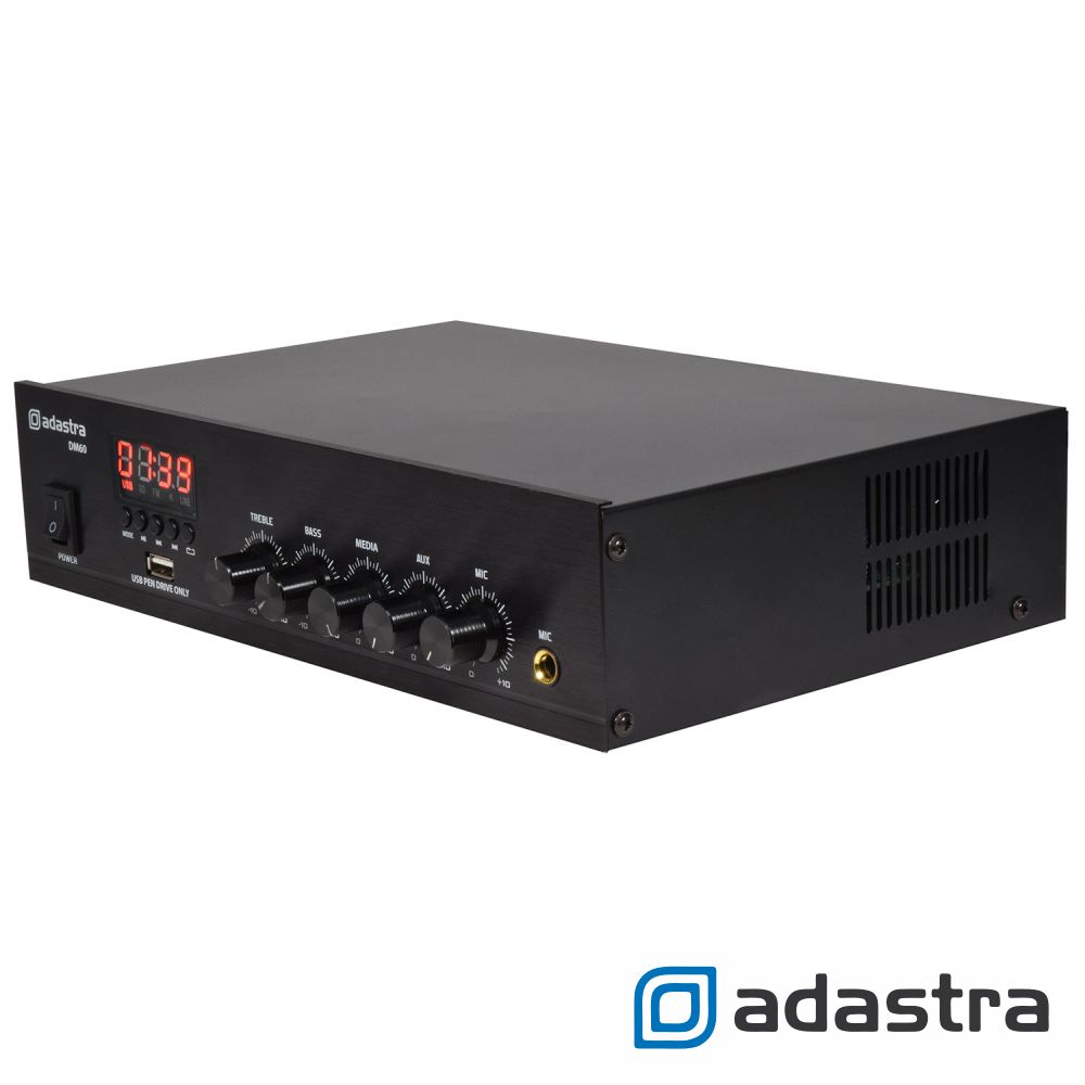Amplificador Linha 100V 60W USB/FM/BT ADASTRA
