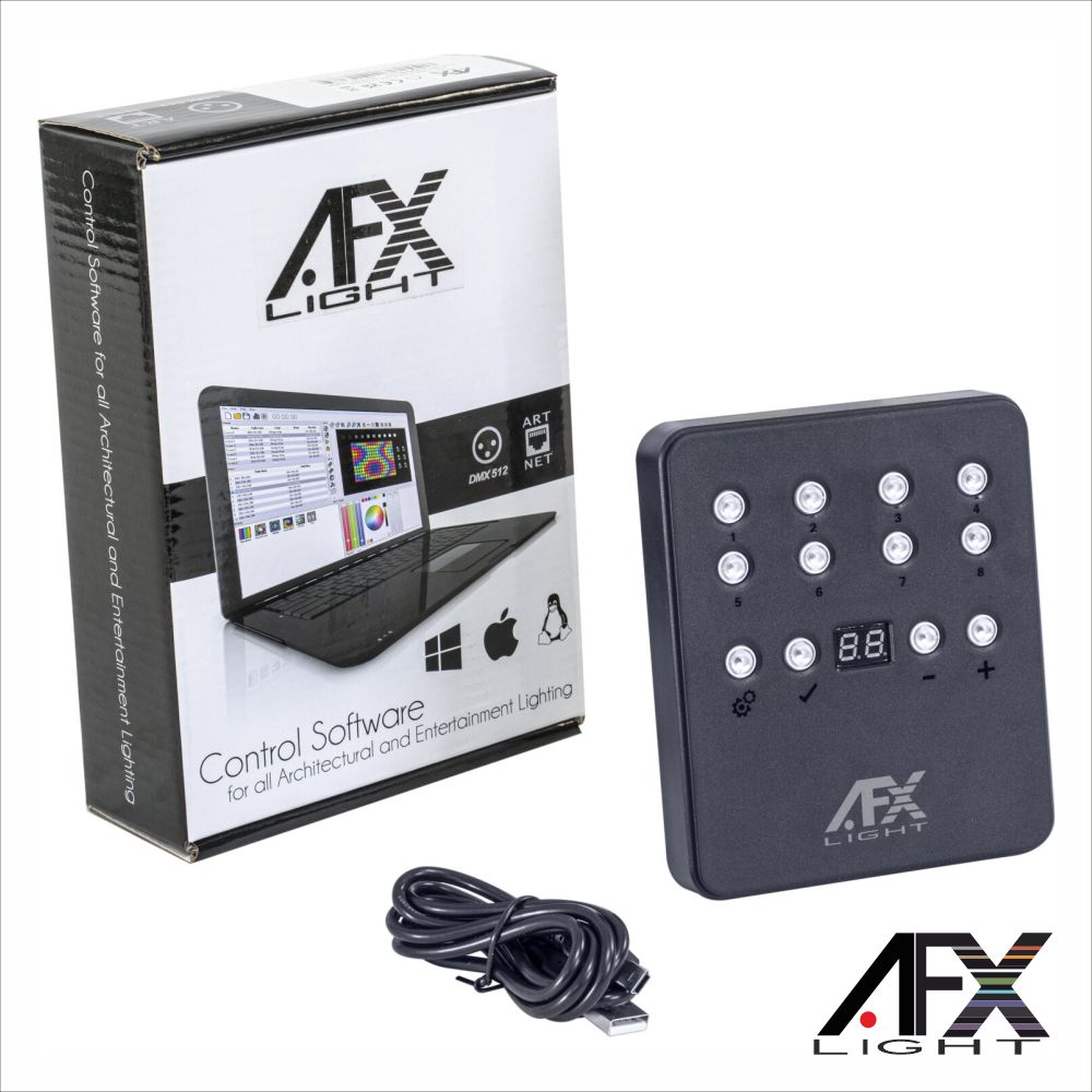 Controlador Slim DMX 512 Stand Alone USB C/ MicroSD AFXLIGHT