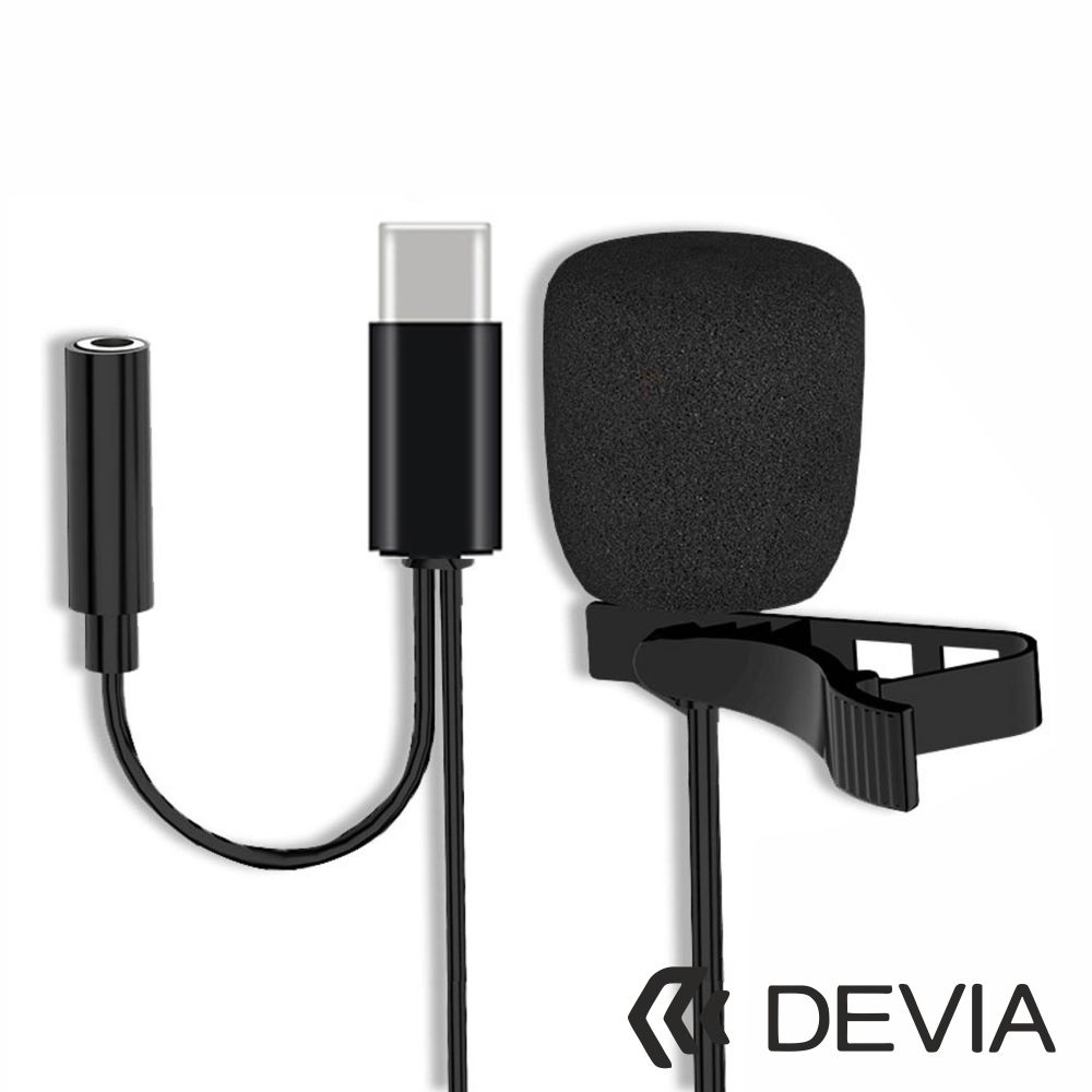 Microfone Lapela P/ Smartphone USB-C DEVIA