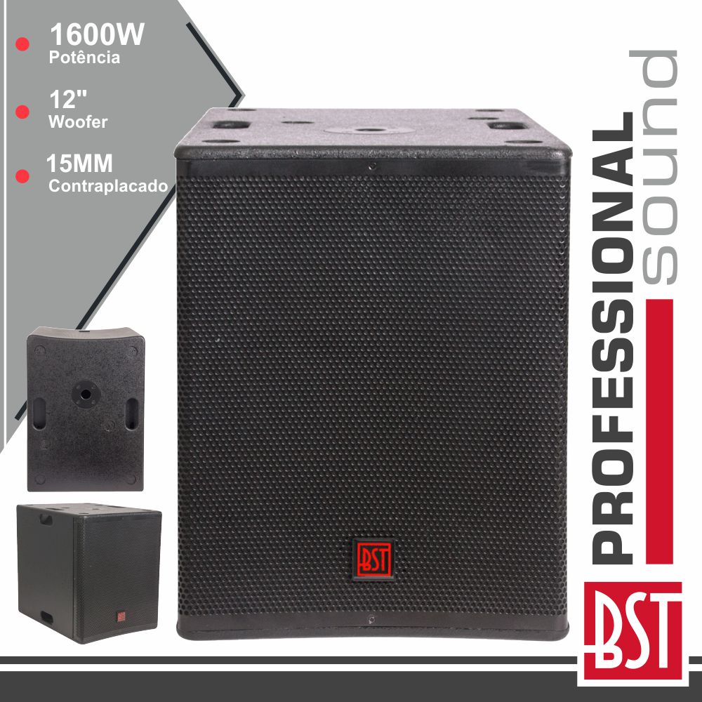 GRAVE SUBWOOFER PASSIVO PRO 12" 1600W 15MM MDF BST