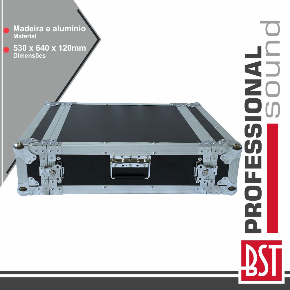 MALA 19" P/ EQUIPAMENTOS DJ 2U BST