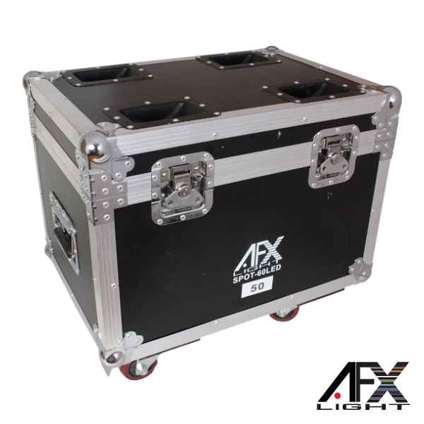 MALA TRANSPORTE DJ P/ 2MOVING HEAD SPOT60LED RODAS AFXLIGHT