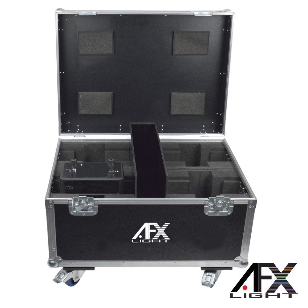 MALA TRANSPORTE DJ P/4MOVING HEAD LEDWASH-712 RODAS AFXLIGHT