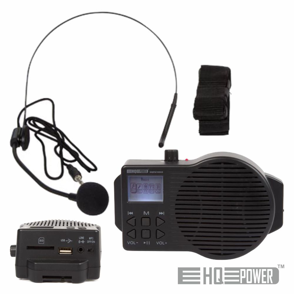 SISTEMA PA PORTÁTIL 5W USB/SD//FM/BAT C/ MIC HQ POWER