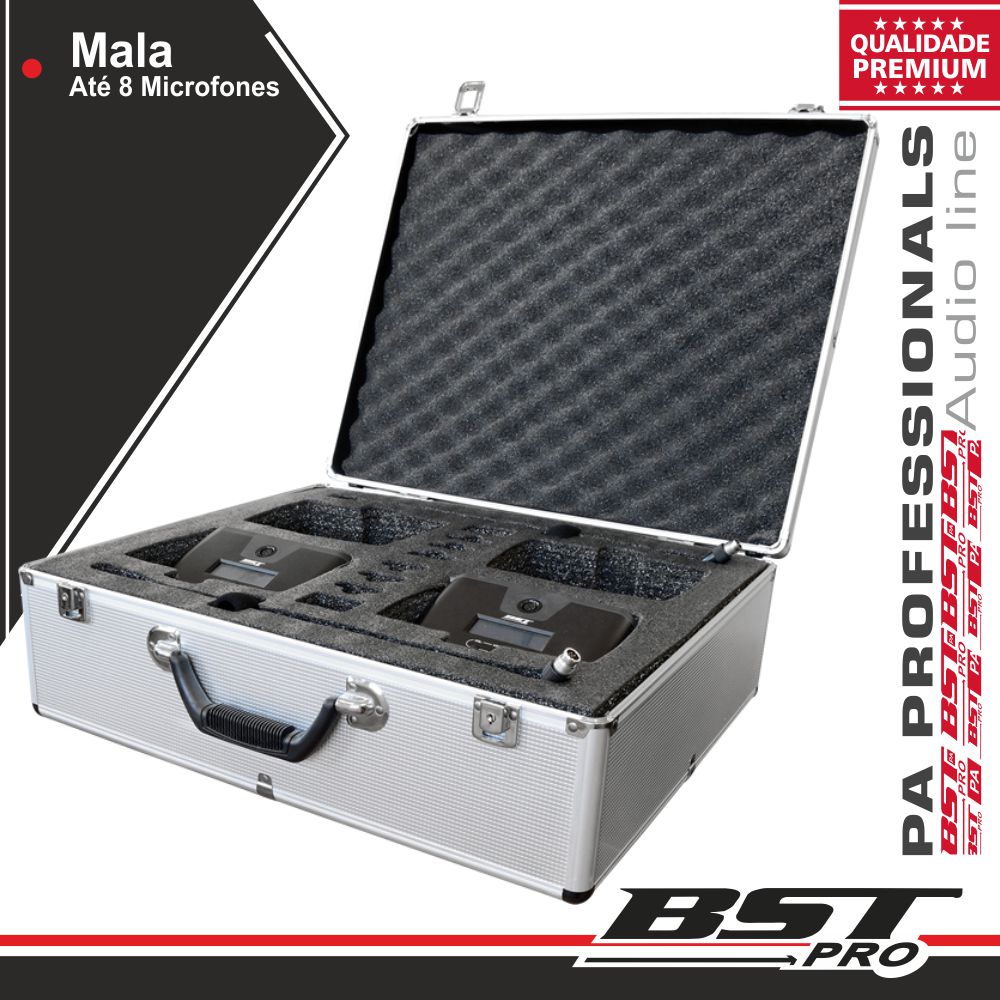 MALA TRANSPORTE P/ 8 MICROFONES HT-2288C / HT-2288D BSTPRO