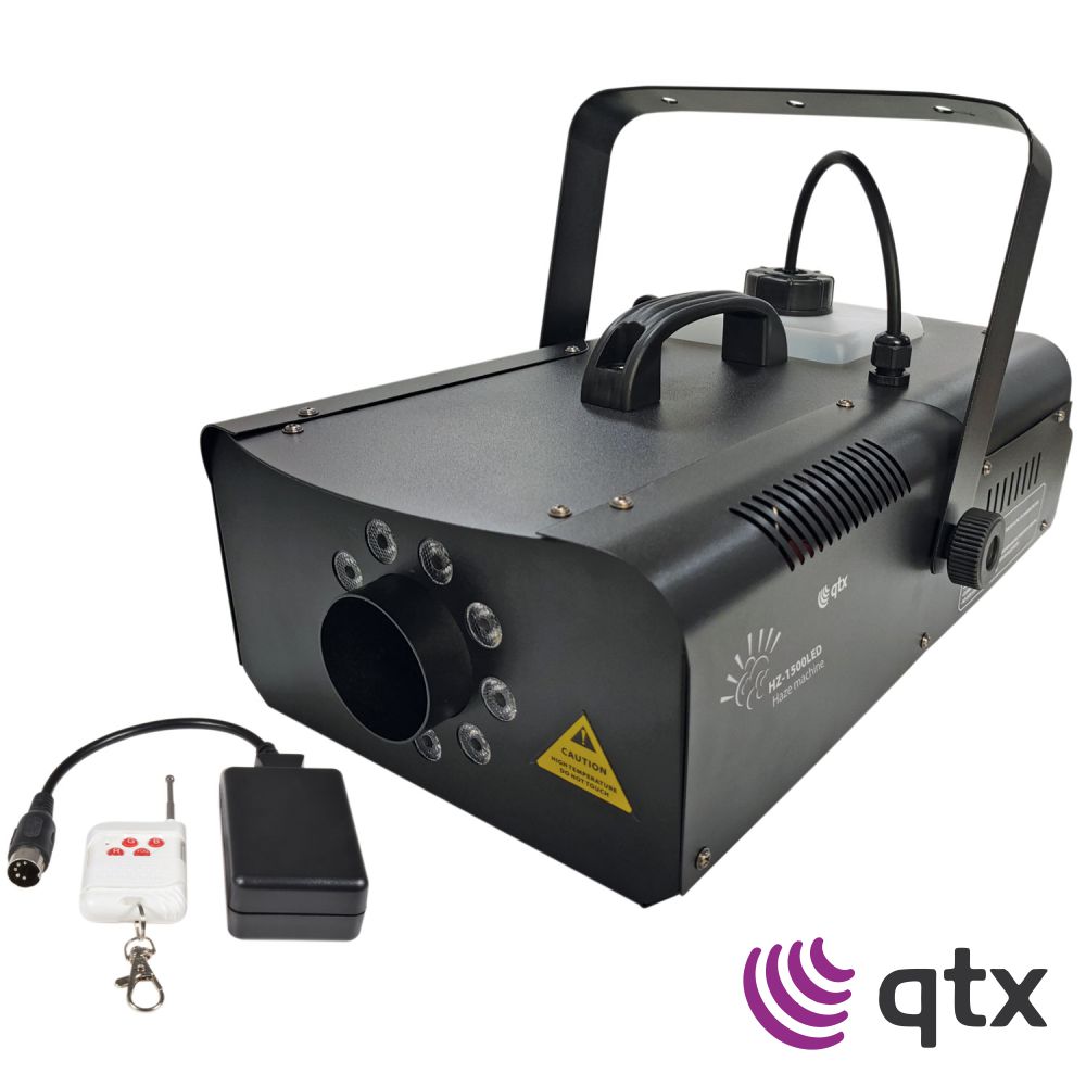 Máquina De Fumos 1500W LED DMX C/ Comando QTX