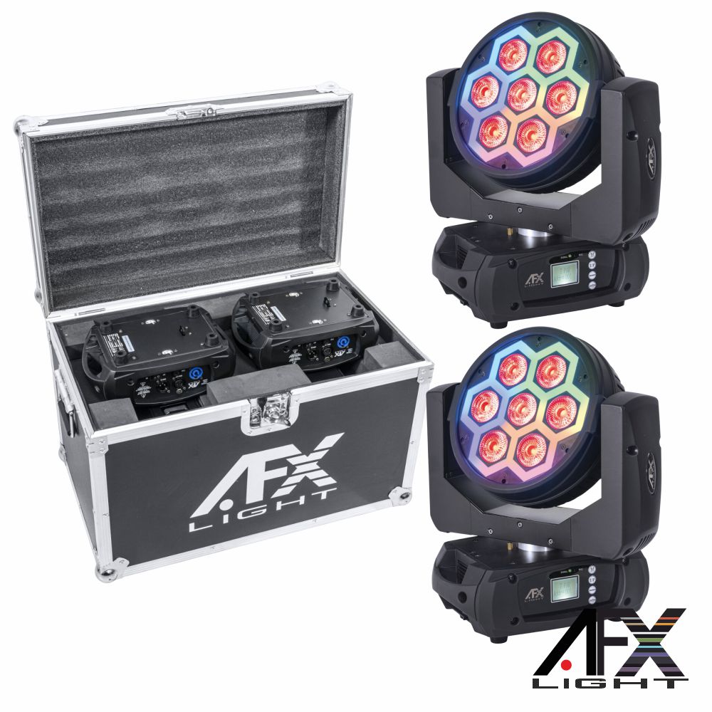 Mala Transporte DJ C/ 2 Moving Heads CLUB-KALEDO AFXLIGHT