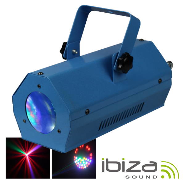 PROJETOR LUZ C/ 56 LEDS RGBAW AZUL MIC IBIZA