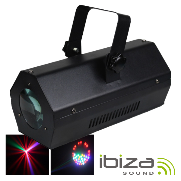 PROJETOR LUZ C/ 56 LEDS RGBAW PRETO MIC IBIZA