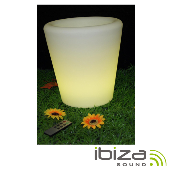 POTE ILUMINADO 9 LEDS Ø27x29CM COMANDO 7 CORES IP54 IBIZA