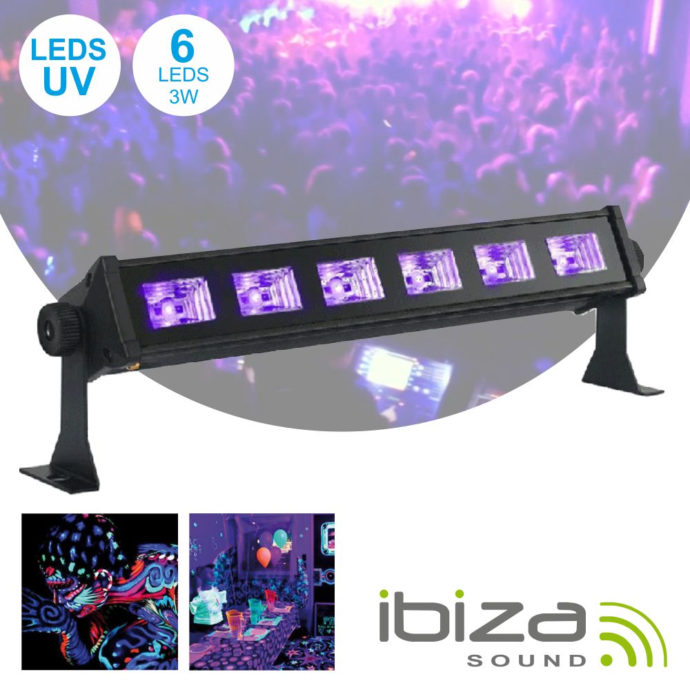 Barra LEDS UV C/ 6 LEDS UV 3W IBIZA