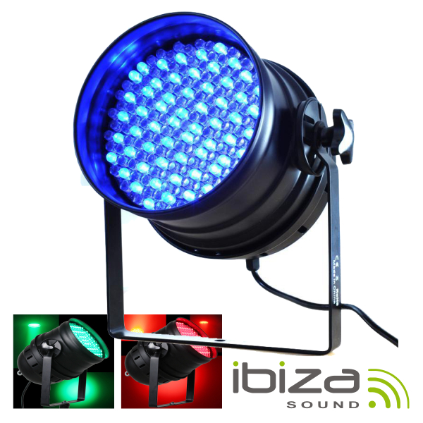 PROJETOR PAR64 C/ 177 LEDS RGB 5MM DMX 36W IBIZA