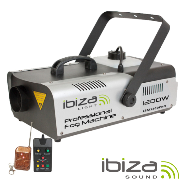 MÁQUINA DE FUMOS 1200W CONTROLADOR/COMANDO DMX IBIZA
