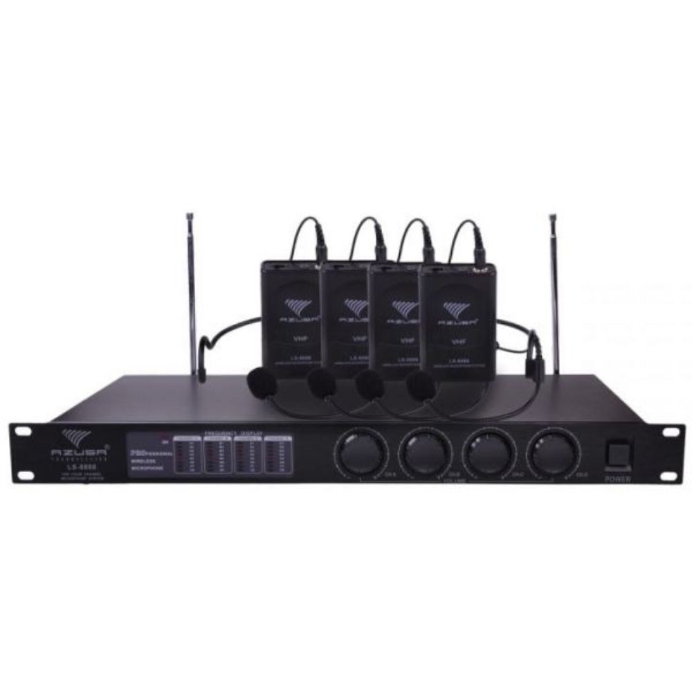 Central 4 Microfones S/ Fios Vhf