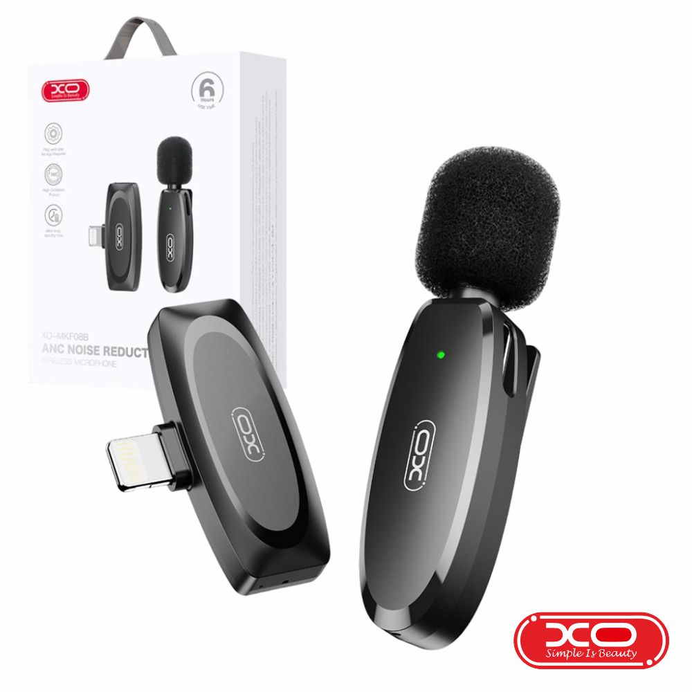 Microfone Lapela S/ fios C/ Receptor Lightning XO