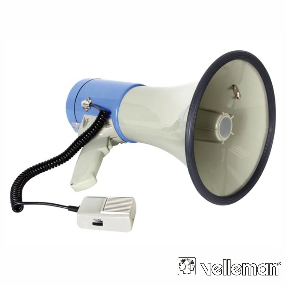 Megafone 25W C/ Ranhura P/ Cartão SD E Porta USB VELLEMAN