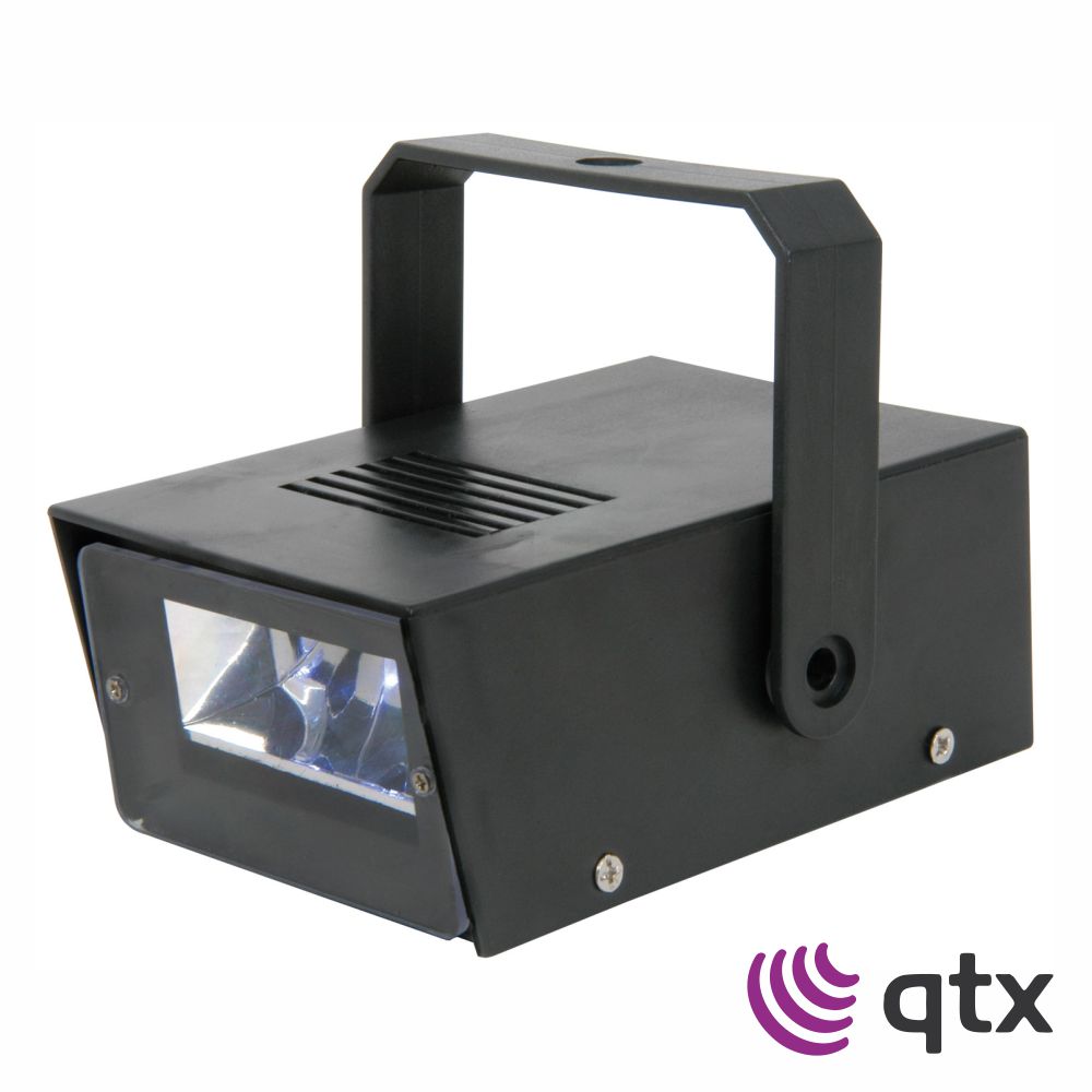 Projetor Luz C/ 2 LEDS Brancos Strobe 4x Pilhas AA QTX