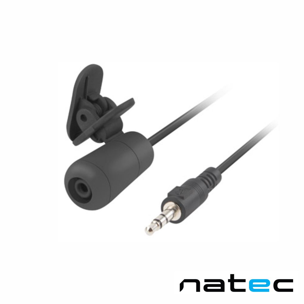 Microfone Lapela Preto NATEC