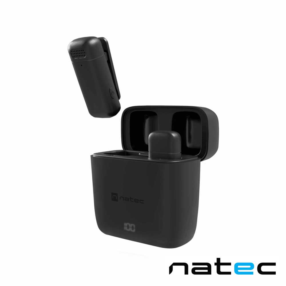 Microfones Lapela HOPPER S/ Fios C/ Receptor USB-C NATEC