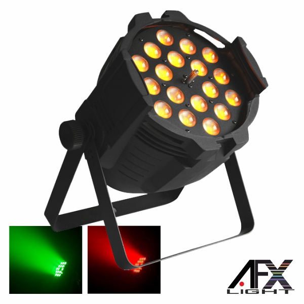 PROJETOR LUZ C/ 18 LEDS 15W RGBAW ZOOM DMX AFXLIGHT