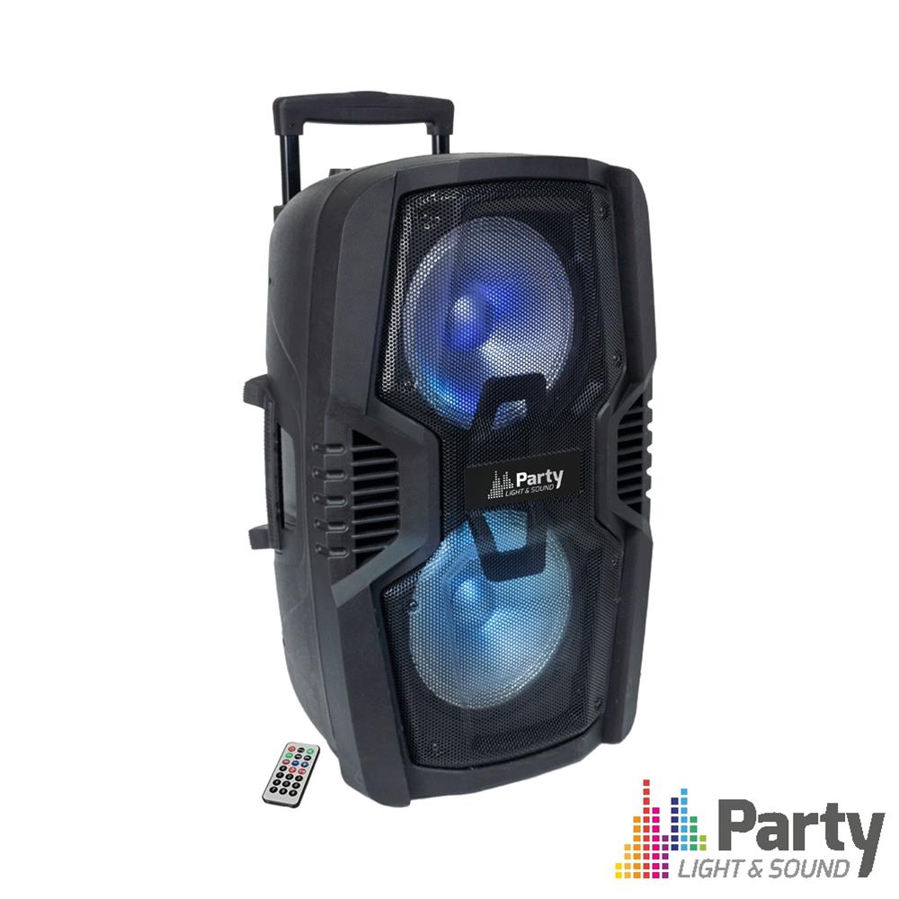 COLUNA AMPLIFICADA 10" 600W USB/AUX/BT/SD/BAT PRETA PARTY