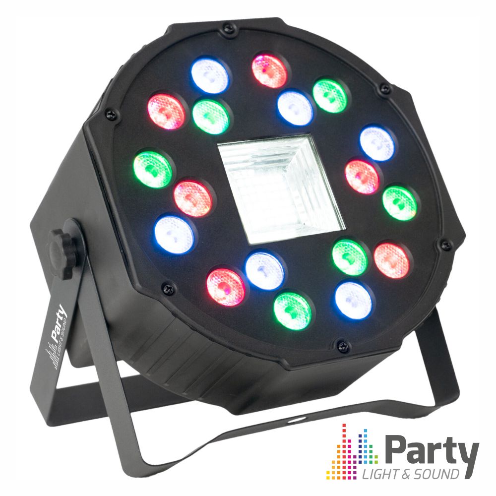 Projetor Par C/ 18 LEDS Strobe DMX PARTY